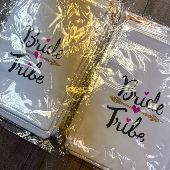 Bride Tribe 6 piece bag bundle. 7x11 gold foil hangover kit treat bag all new - Picture 5 of 5